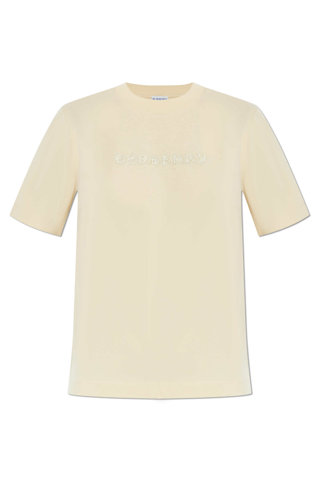 【関税＆送料込み】Burberry Beige Short-Sleeved T-Shirt Wit Burberry Logo Patch Short-Sleeve T-Shirt | Neiman Marcus